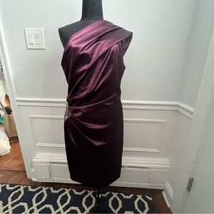 Elegant Purple Satin Dress